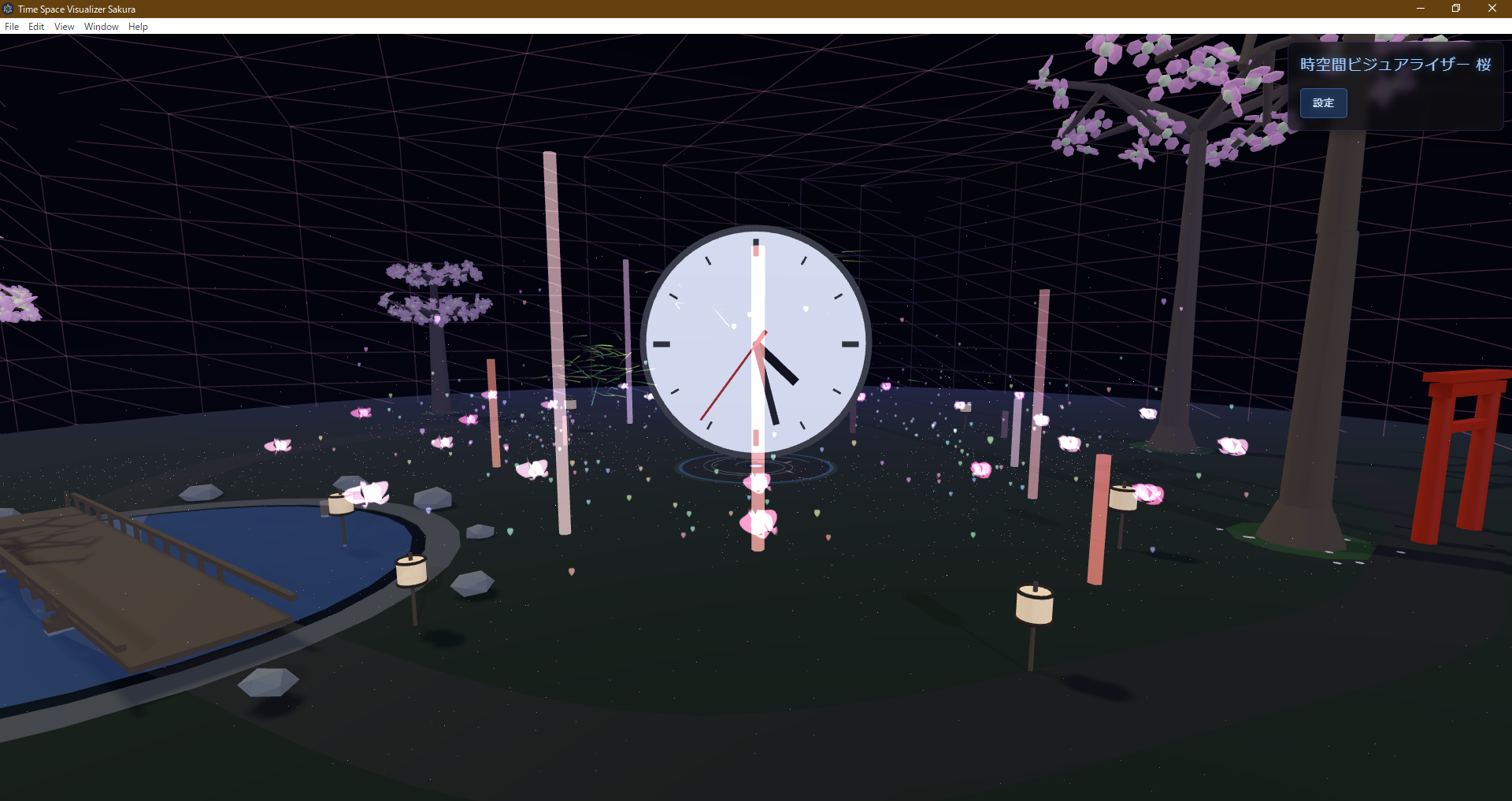 Time Space Visualizer Sakura 芸術鑑賞例3